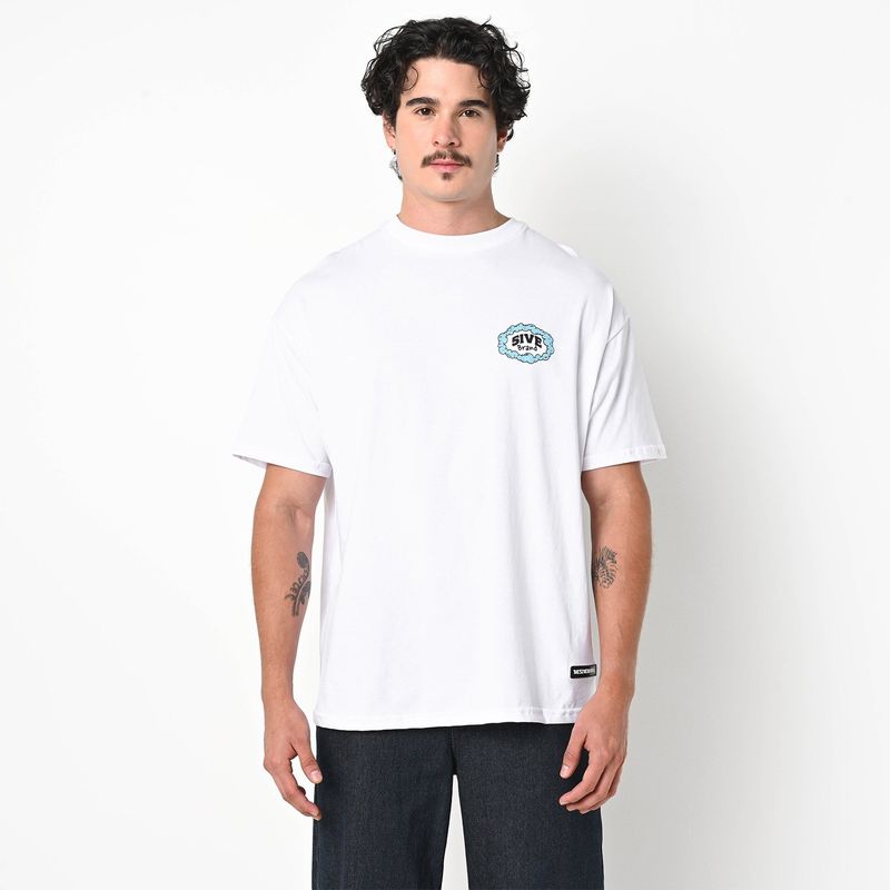 THE5IVEBRAND - Camiseta Unisex Estampada Oversize Manga Corta The 5ive Brand x Falabella
