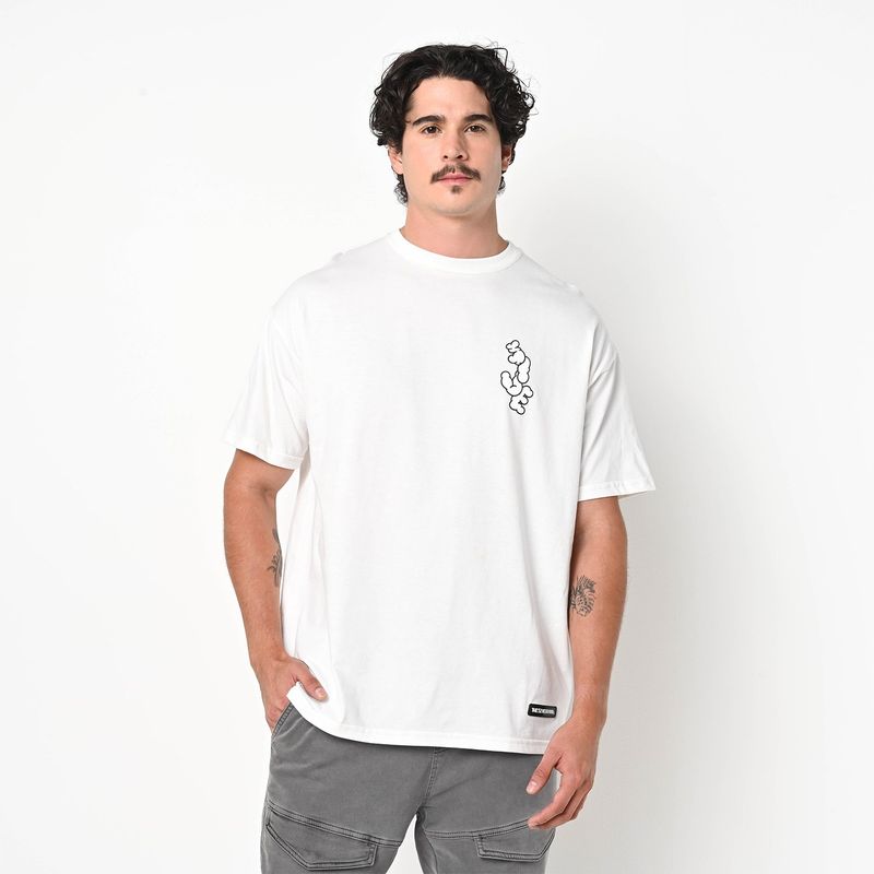 THE5IVEBRAND - Camiseta Unisex Estampada Oversize Manga Corta The 5ive Brand x Falabella