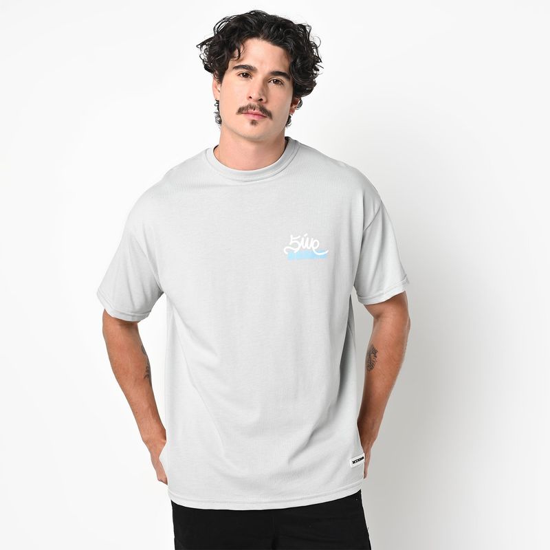 THE5IVEBRAND - Camiseta Unisex Estampada Oversize Manga Corta The 5ive Brand x Falabella