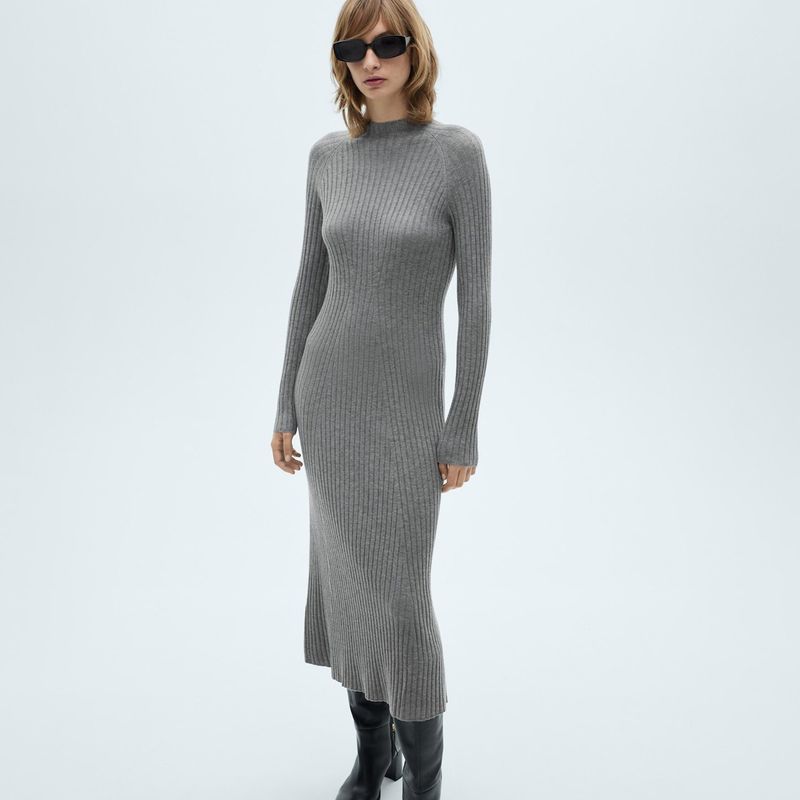 MANGO - Vestido Mujer Manga larga Mango