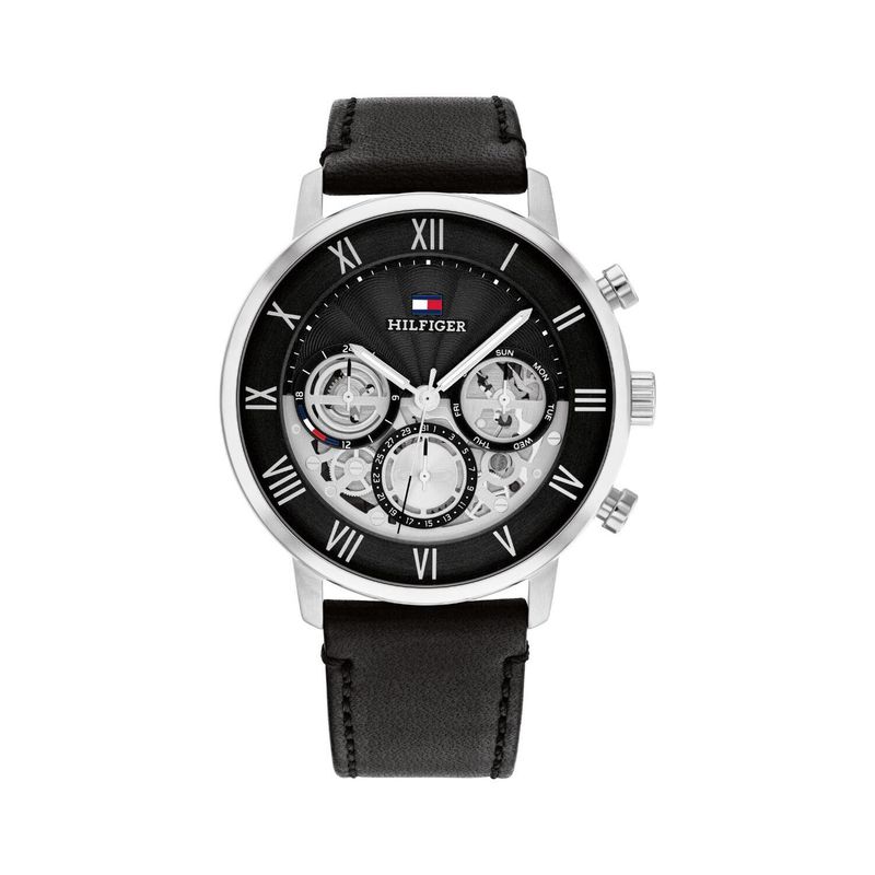 TOMMY HILFIGER - Reloj Tommy Hilfiger  hombre 1710565 Reloj  cuero Negro
