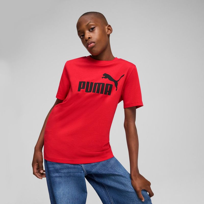 PUMA - Camiseta Niño con Logo Manga corta Algodón Puma