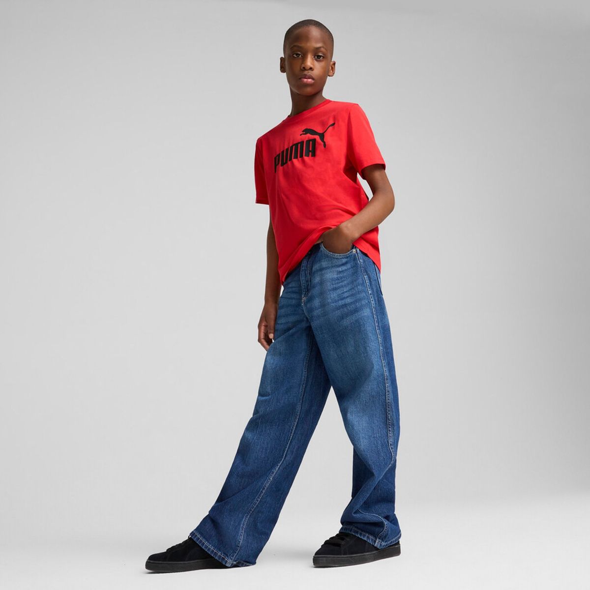 PUMA - Camiseta Niño con Logo Manga corta Algodón Puma Lifestyle