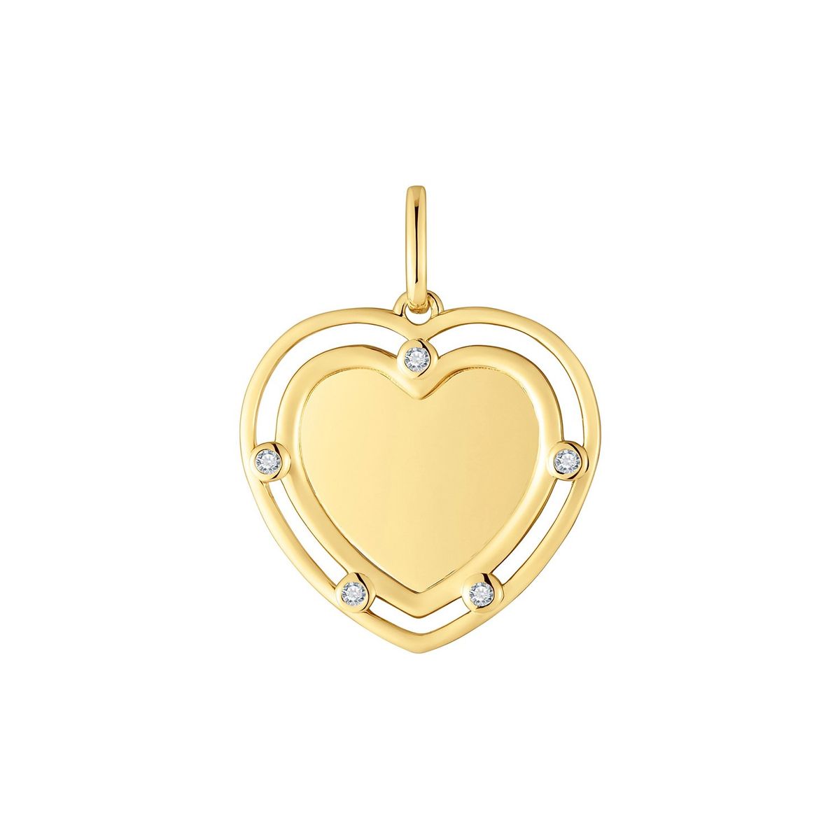 TOUS - Dije corazón con baño de oro 18 kt sobre plata y topacios Medallions