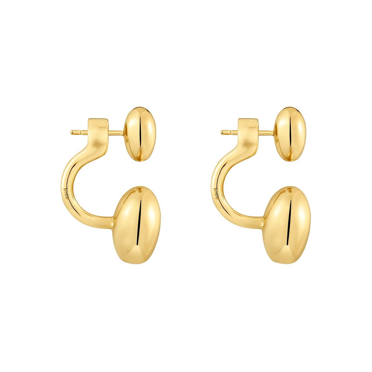 TOUS - Aretes cortos con baño de oro 18 kt sobre plata y motivo corazón Garden Of Love