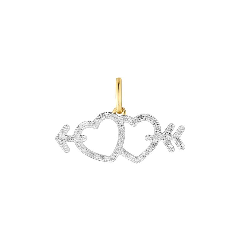 TOUS - Dije con baño de oro 18 kt sobre plata y nácar motivos flecha/corazón Medallions