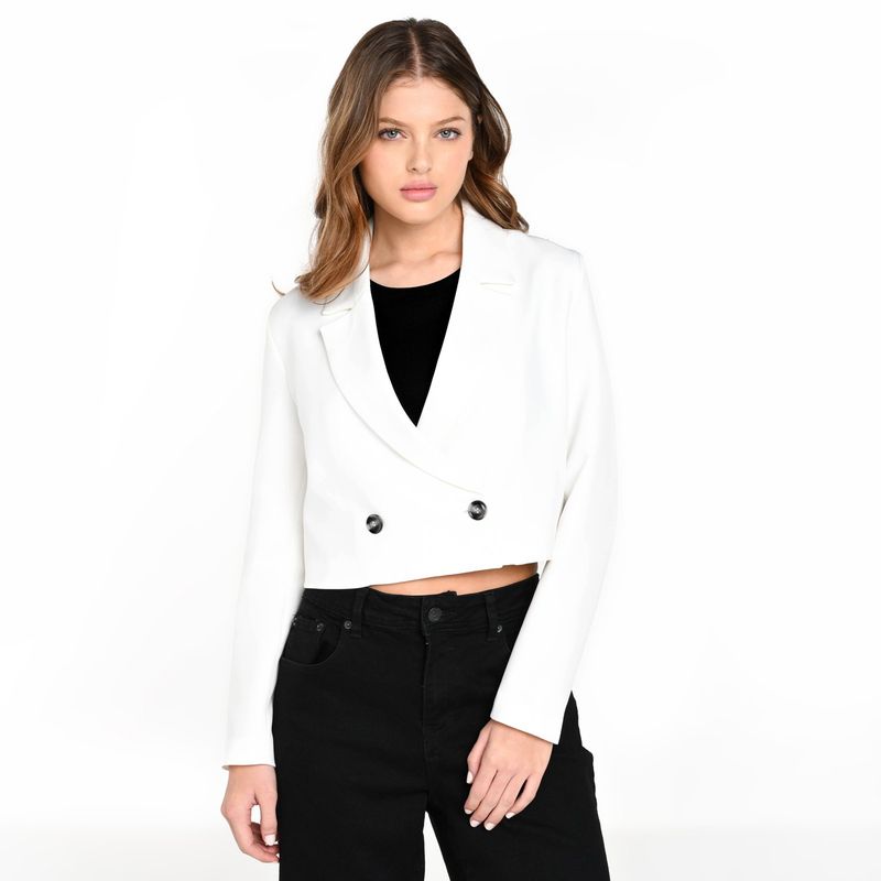 SYBILLA - Blazer Mujer Crop Sybilla 