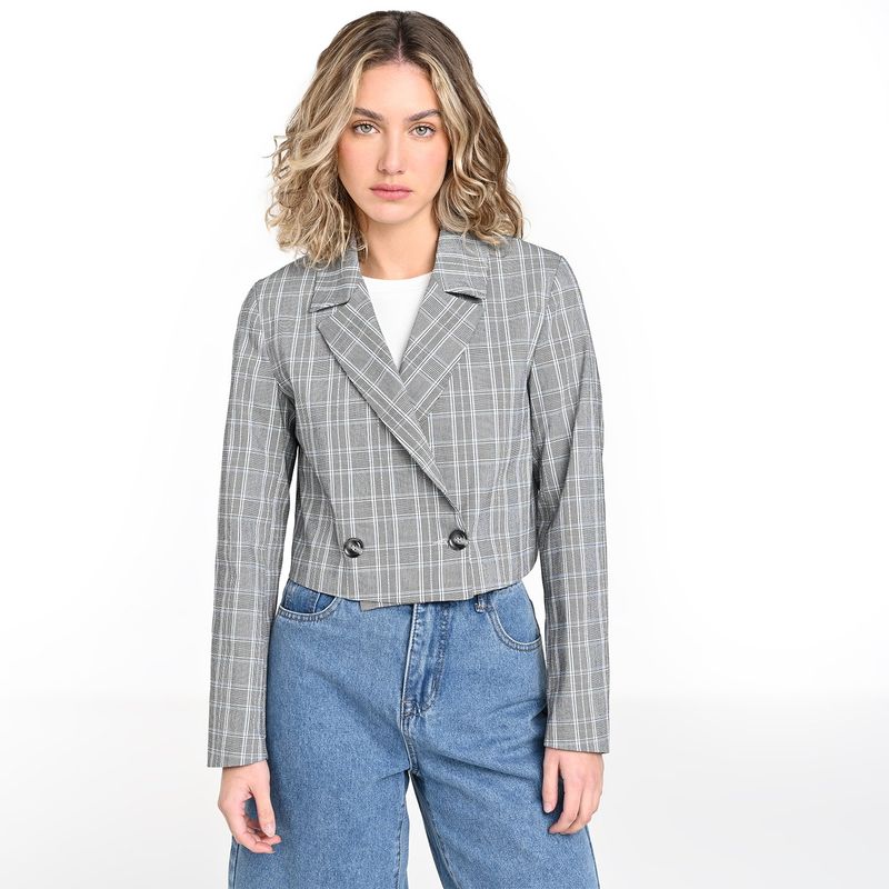 SYBILLA - Blazer Mujer Crop Sybilla 