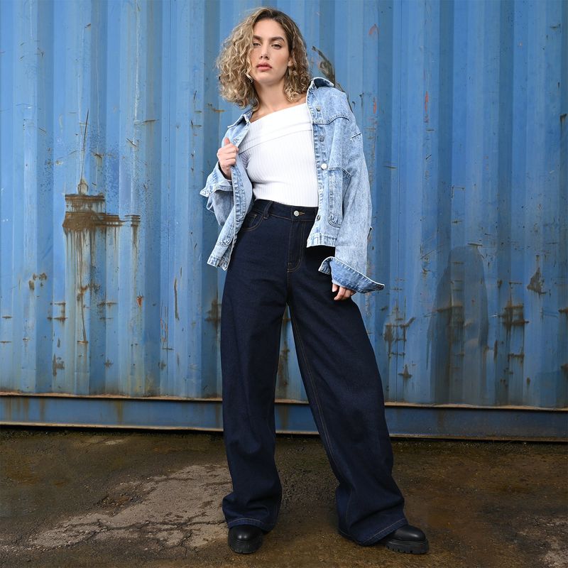 DENIMLAB - Jean Wide leg Mujer Tiro alto Denimlab