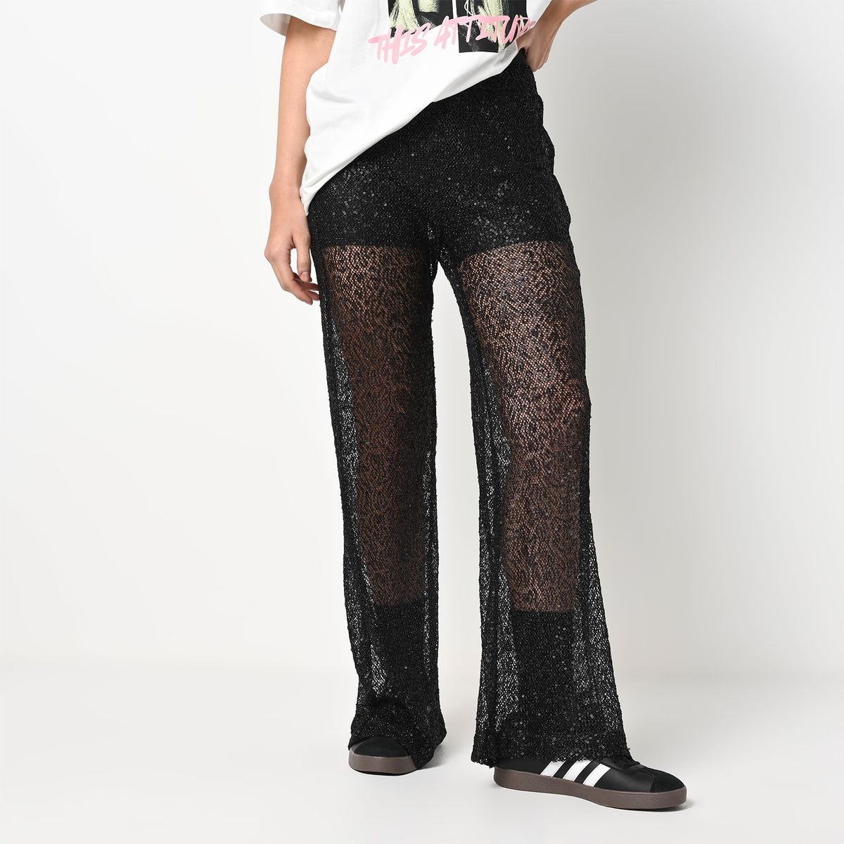 SYBILLA - Pantalón Recto Mujer Tiro alto Sybilla