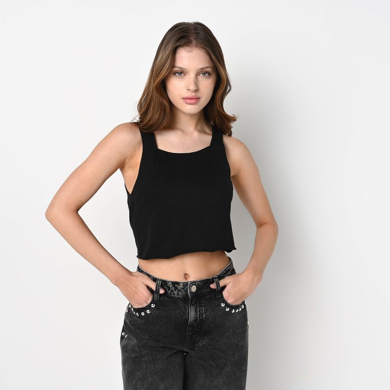 SYBILLA - Top esqueleto Mujer Sin mangas de Algodón Sybilla