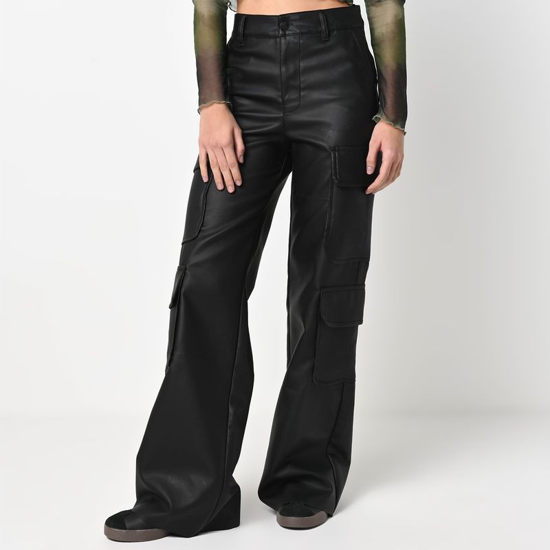 SYBILLA - Pantalón Cargo Mujer Tiro alto Sybilla