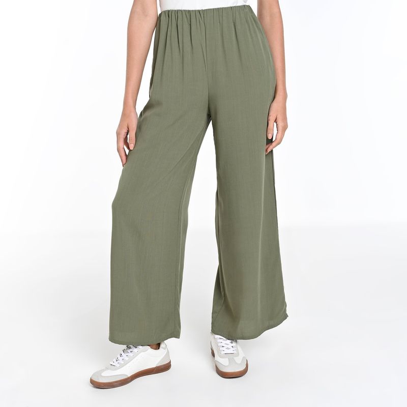 UNIVERSITY CLUB - Pantalón Wide leg Mujer Tiro alto University Club