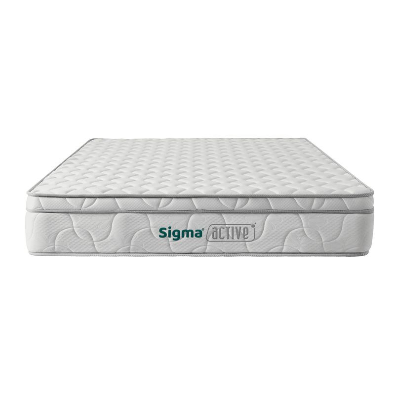 COLCHONES FANTASIA - Colchón Doble Resortes Colchón Sigma Active 140 x 190 cm Fantasia - 0% Interés a 3 o 6 Cuotas Pagando con tu CMR Banco Falabella