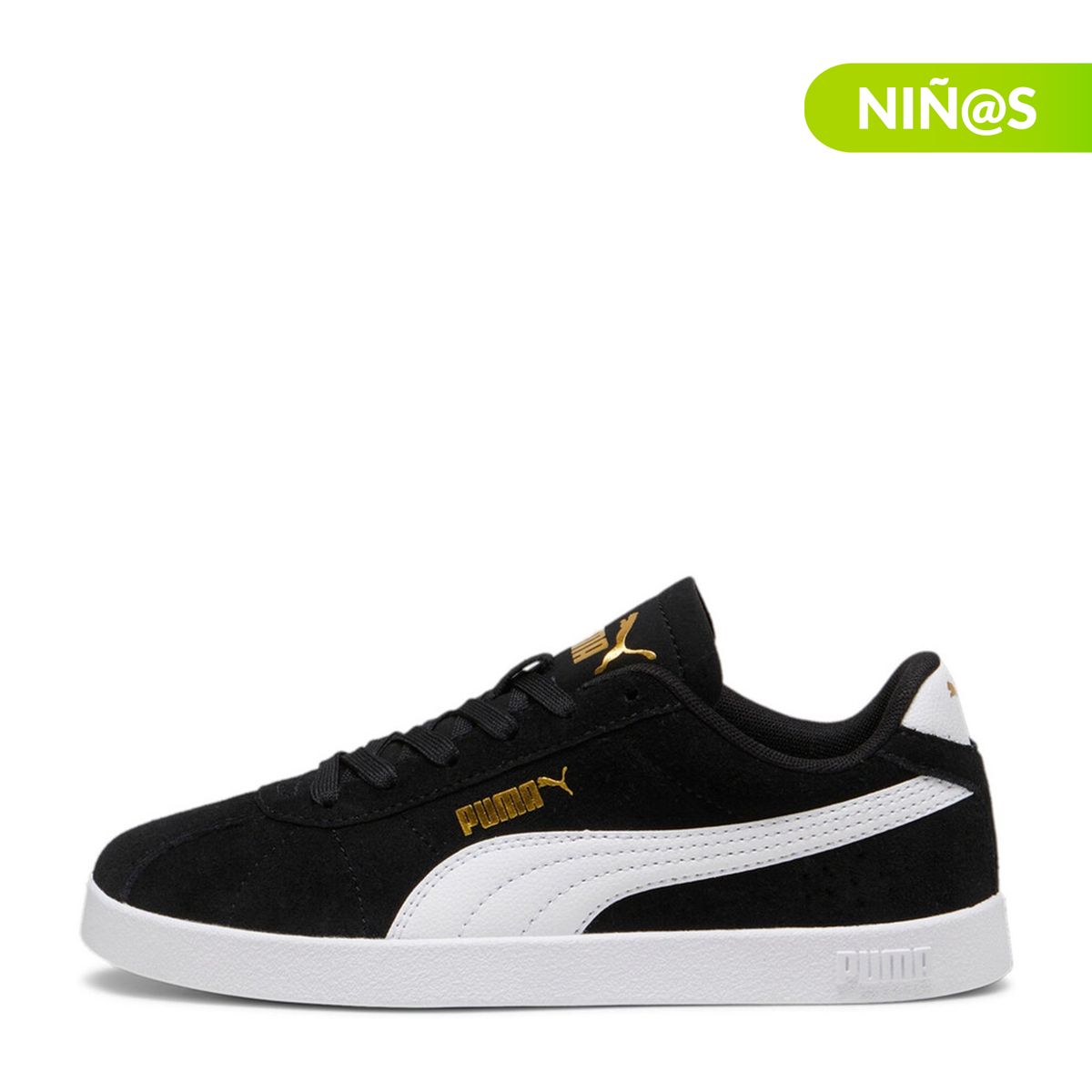 PUMA - Tenis moda Puma Puma Club II Jr Niño color Negro 