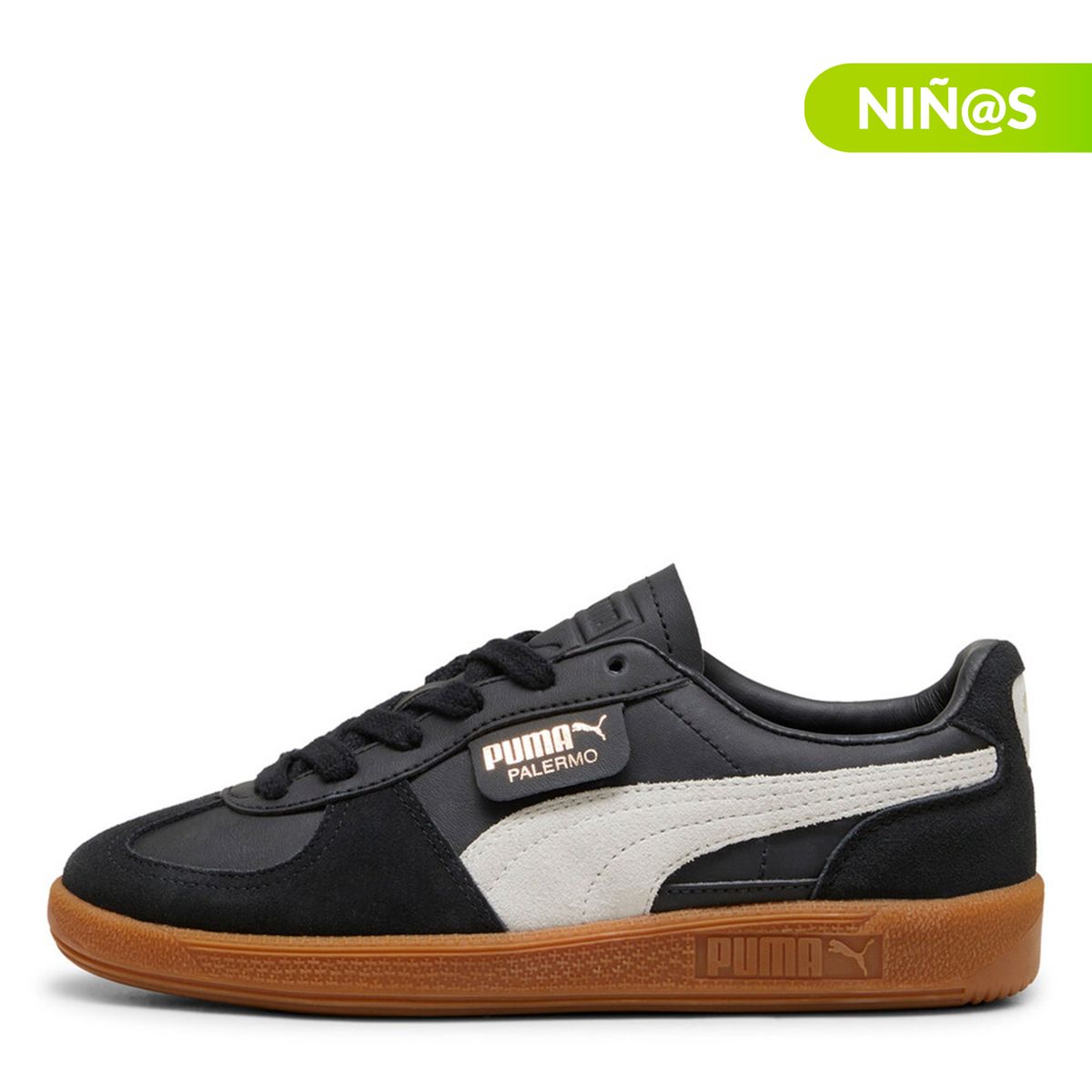 PUMA - Tenis moda Puma Palermo Lth Jr Niño color Negro