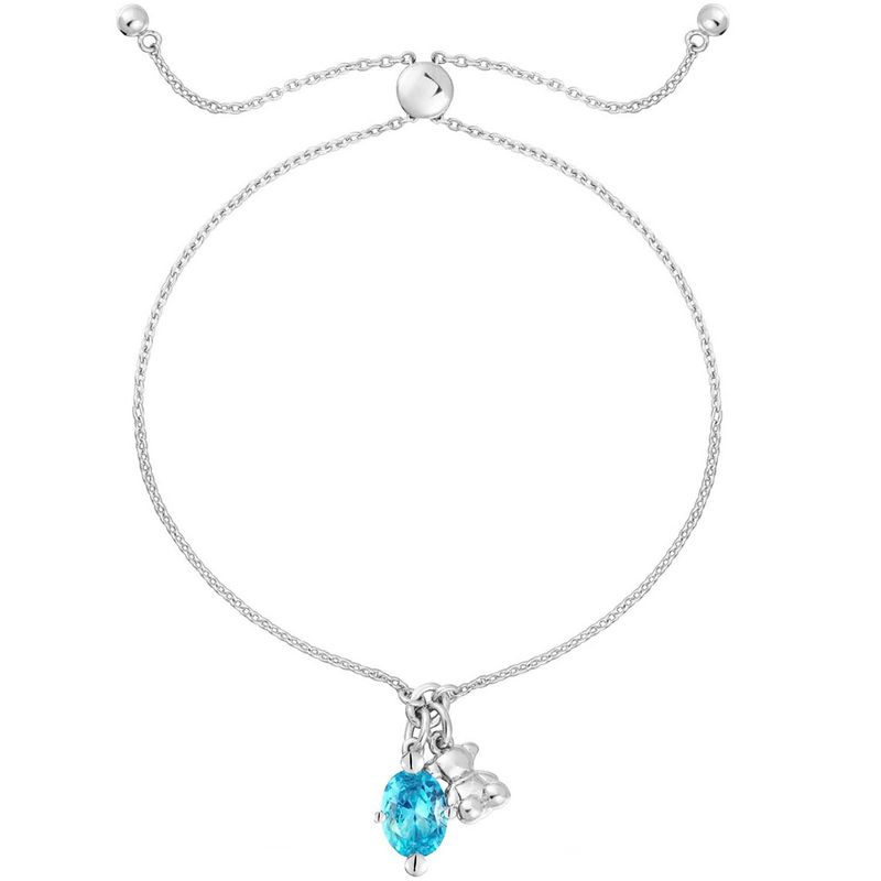TOUS - Pulsera cadena motivo oso de plata y zafiro azul creado en laboratorio Bold Bear LGG