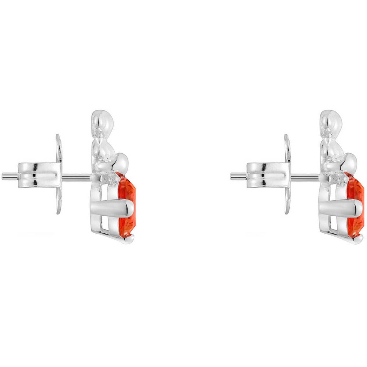 TOUS - Aretes motivo oso de plata y zafiro naranja creado en laboratorio Bold Bear LGG