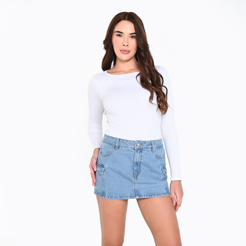 MOSSIMO - Falda Mini Mujer de Algodón Mossimo