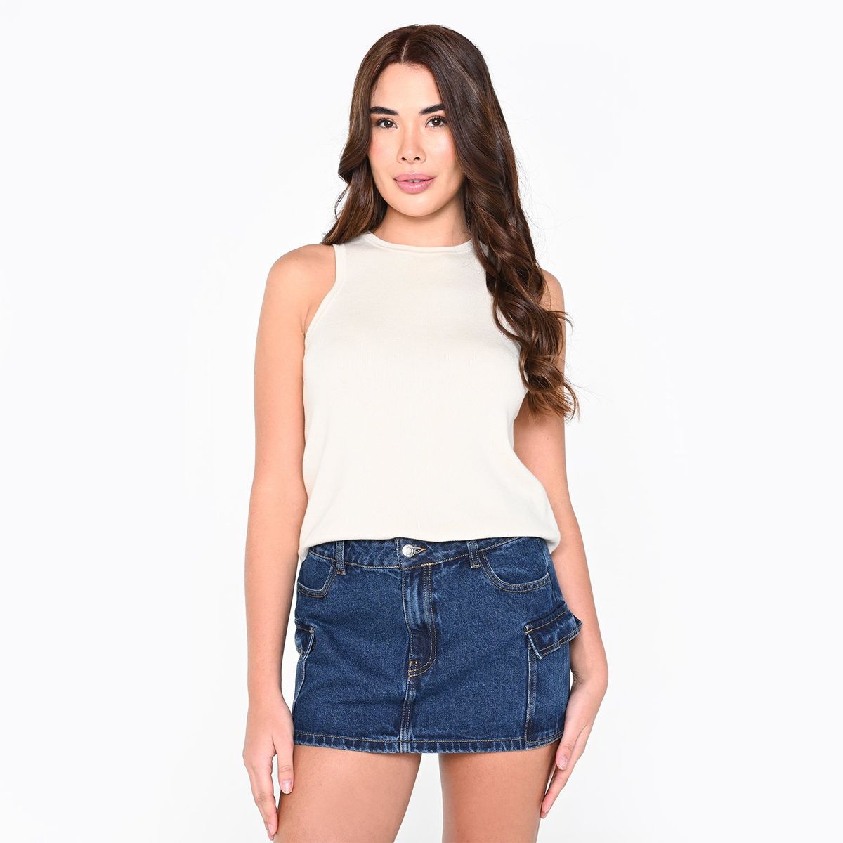 MOSSIMO - Falda Mini Mujer de Algodón Mossimo