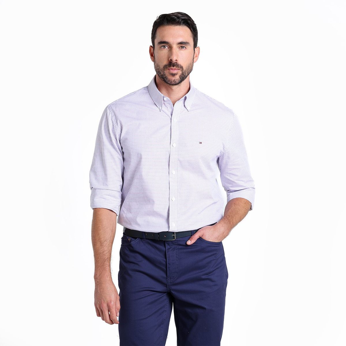 TOMMY HILFIGER - Camisa Hombre De Cuadros Manga larga de Algodón TOMMY HILFIGER