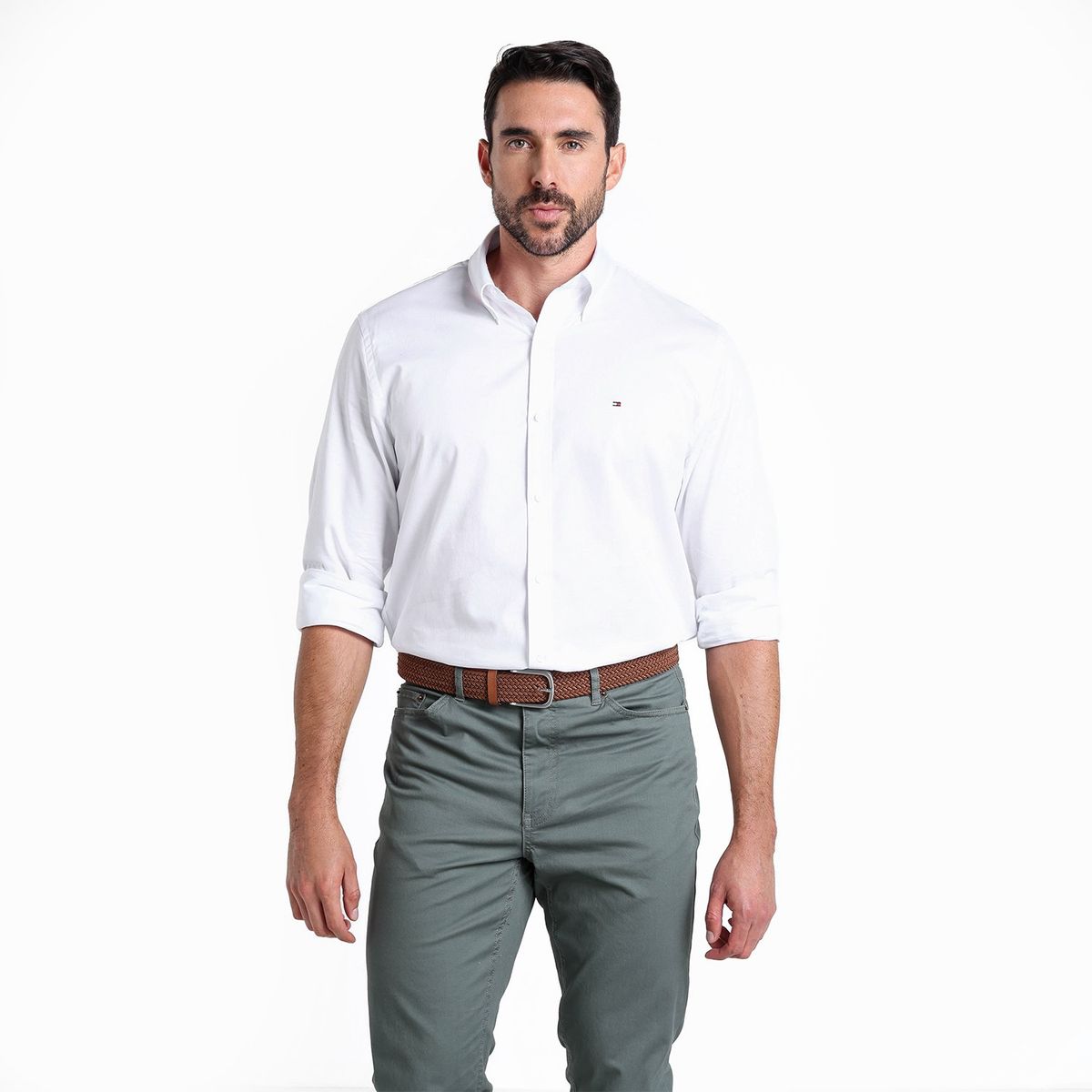 TOMMY HILFIGER - Camisa Hombre Manga larga de Algodón TOMMY HILFIGER