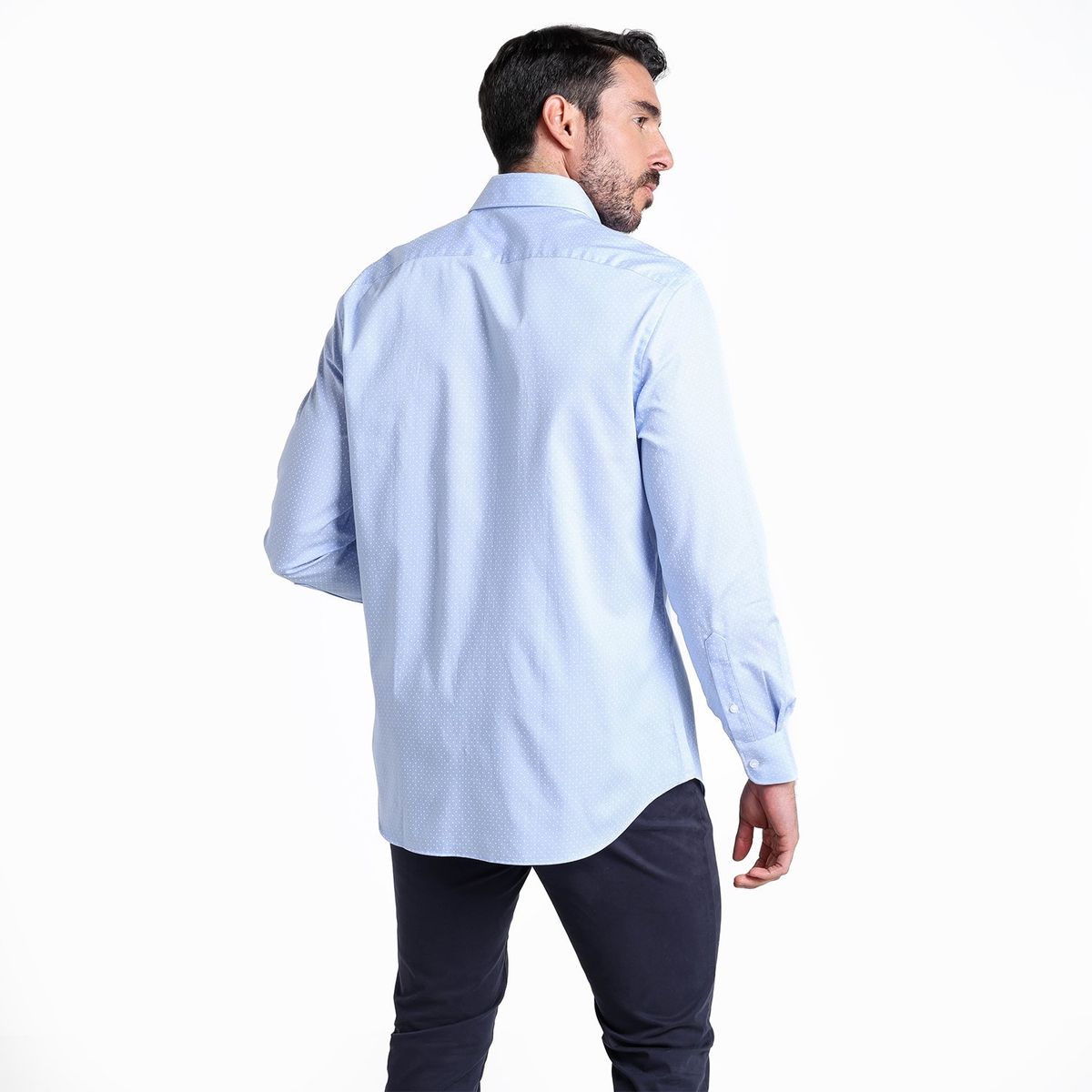 TOMMY HILFIGER - Camisa Hombre Con Puntos Manga larga de Algodón TOMMY HILFIGER