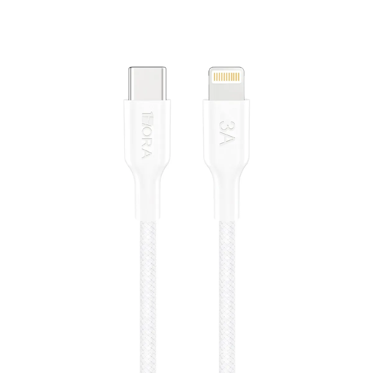 1 HORA - Cable tipo C a tipo Ligthning  3A/60w Nylon trenzado 1Mt Carga Rápida 1 Hora