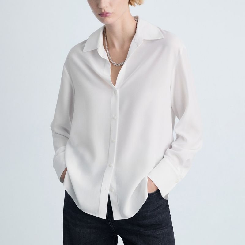 MANGO - Camisa Mujer Manga larga MANGO