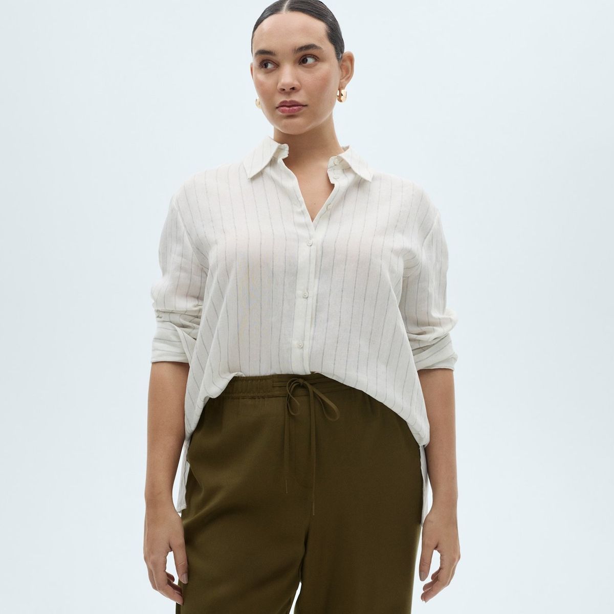 MANGO - Pantalón Recto Mujer Tiro alto MANGO