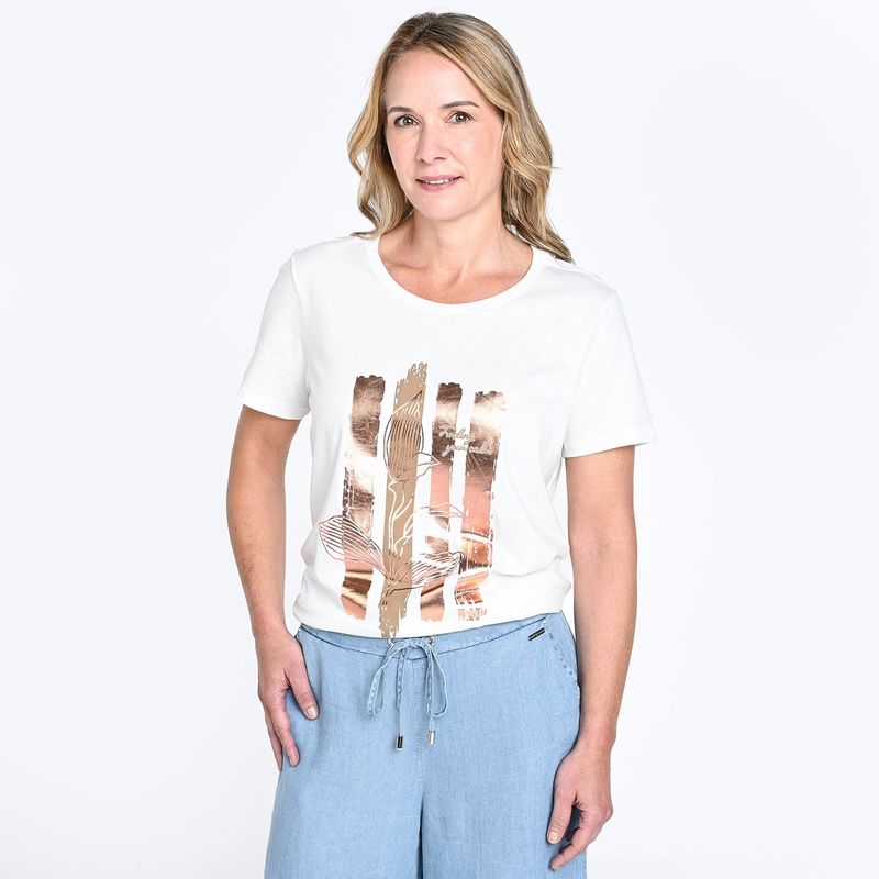 SOUTHLAND - Camiseta Mujer con Estampado Manga corta de Algodón Southland 