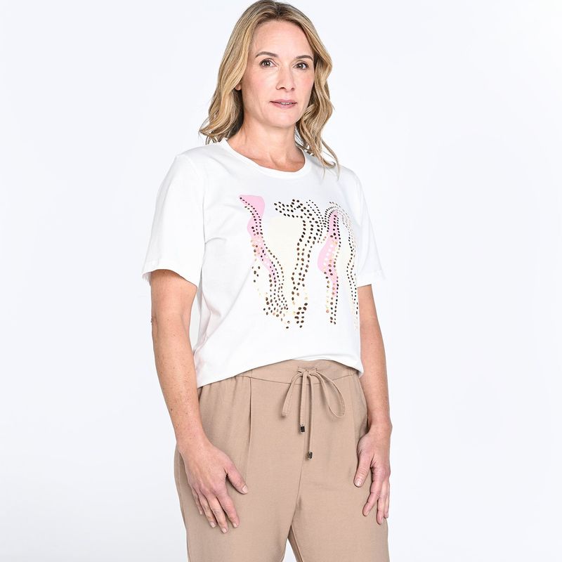 SOUTHLAND - Camiseta Mujer con Estampado Manga corta de Algodón Southland 
