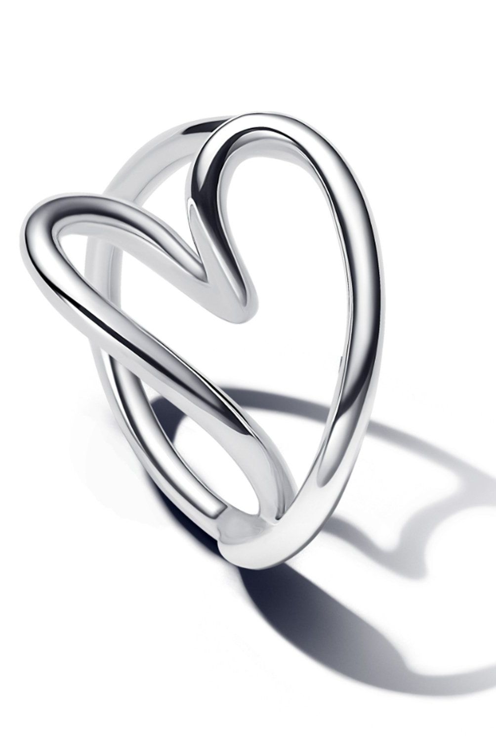 PANDORA - Anillo Pandora Corazón Organico Plata Esterlina 