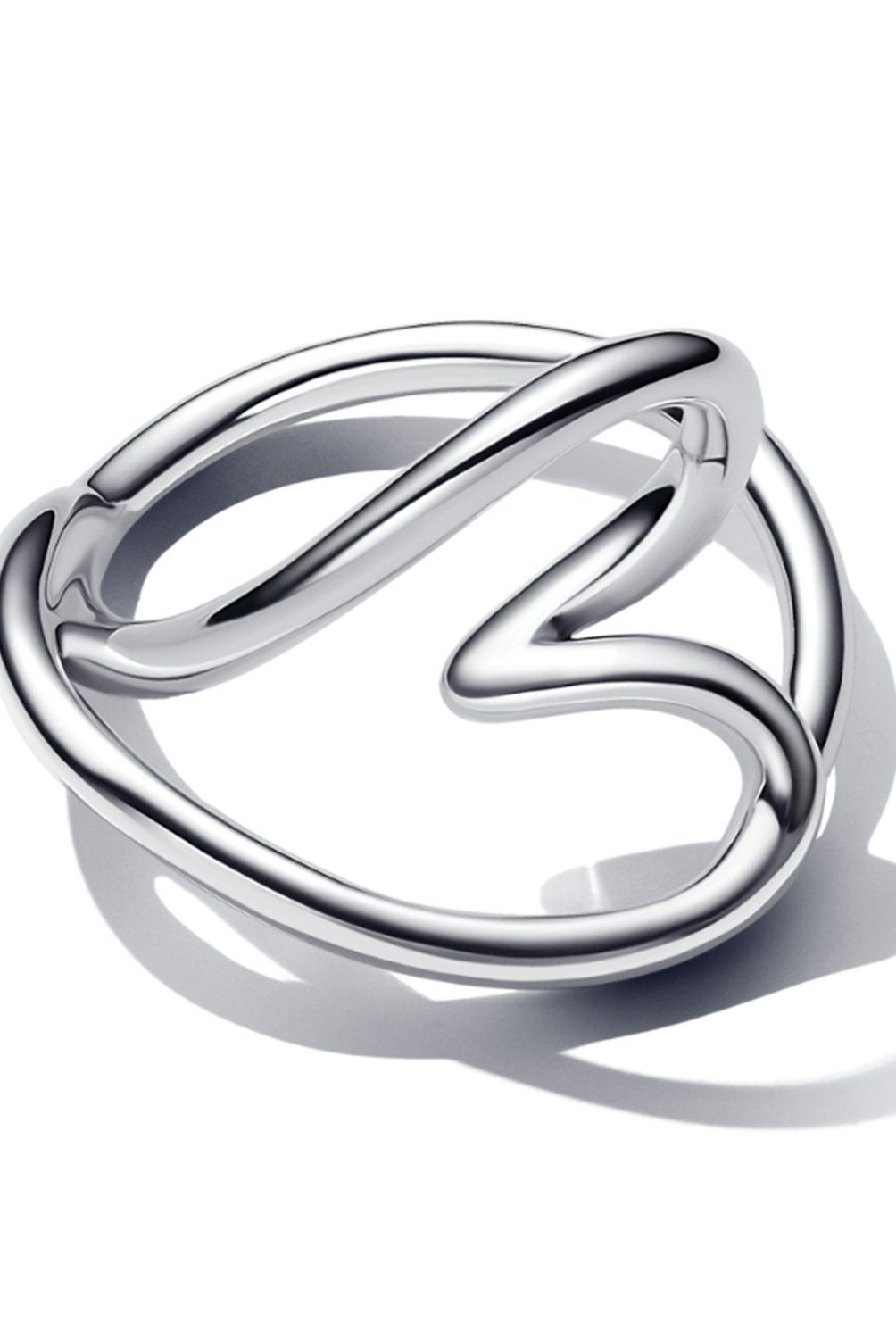 PANDORA - Anillo Pandora Corazón Organico Plata Esterlina 
