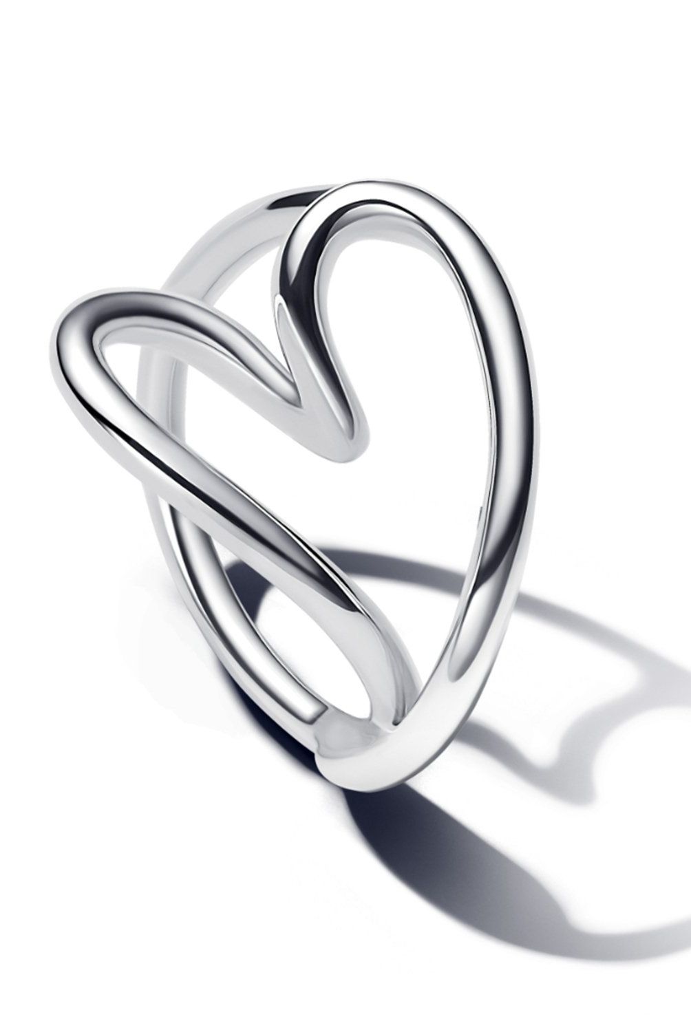 PANDORA - Anillo Pandora Corazón Organico Plata Esterlina 