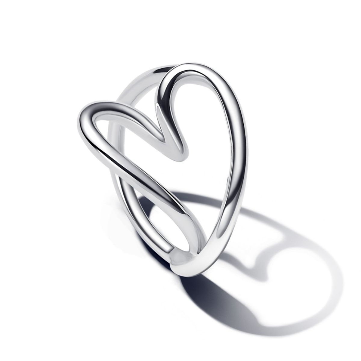 PANDORA - Anillo Pandora Corazón Organico Plata Esterlina 