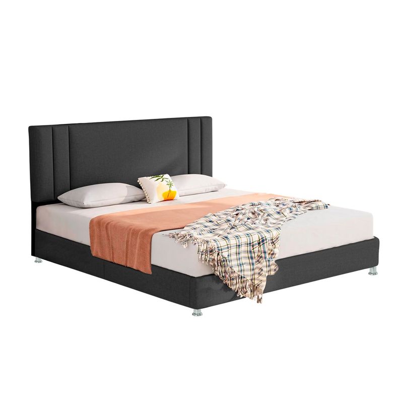 EKONOMODO - Colchón con Base Cama Sencillo Firmeza Media Ortopédico  Resortado Lupe 100 x 190 cm Ekonomodo  - 0% Interés a 3 Cuotas Pagando con tu CMR Banco Falabella