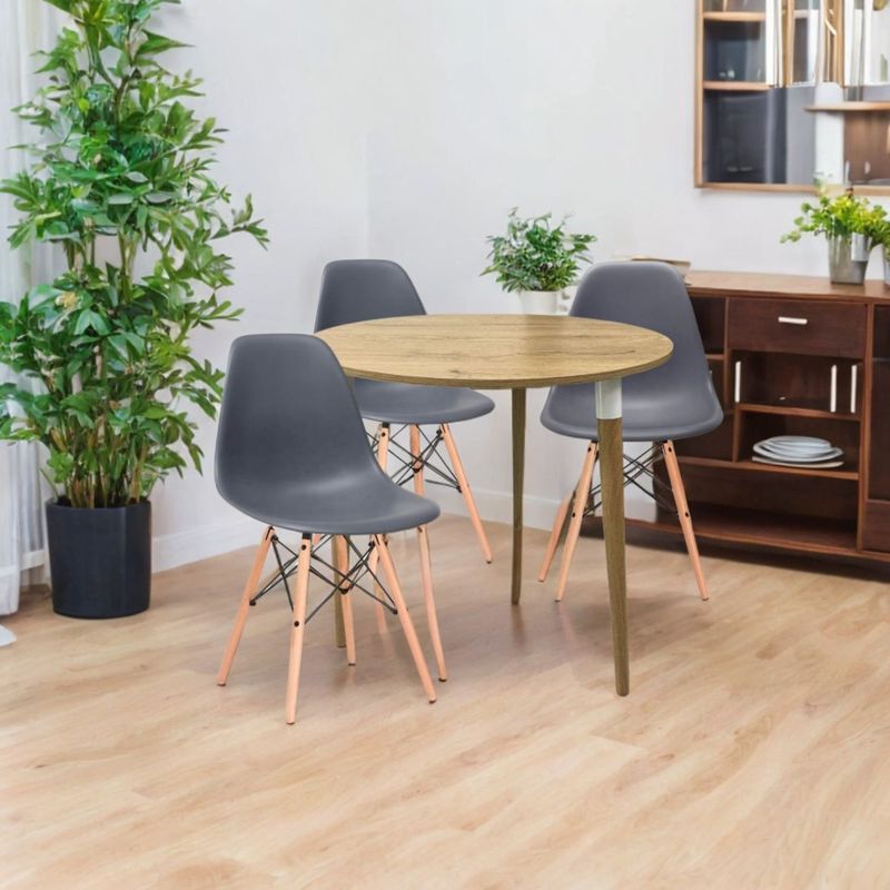 EKONOMODO - Juego de Comedor para 4 Personas (Comedor + 4 Sillas) Lizz  Ekonomodo 