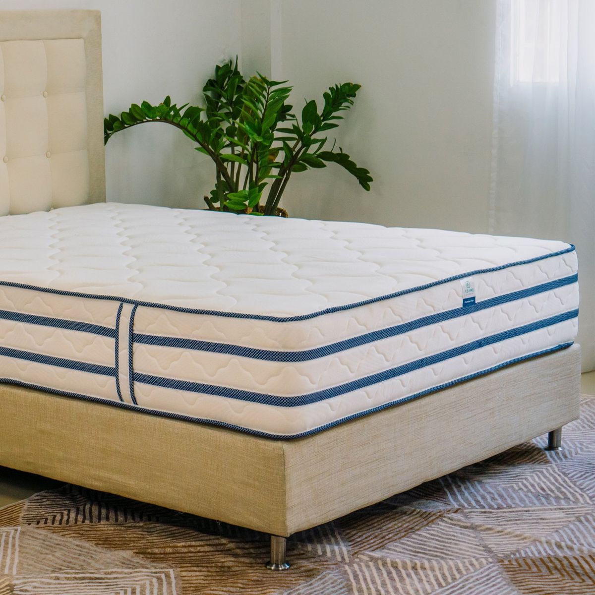 AZAME - Colchón Sencillo Ortopédico Firmeza Alta Espuma Densidad 26  Lado Tela Anti Flama 100 x 190 cm - Precio de Lanzamiento