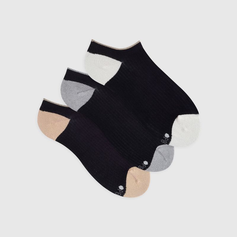 PUNTO BLANCO - Medias deportivas Mujer corta Pack de 3 Punto Blanco