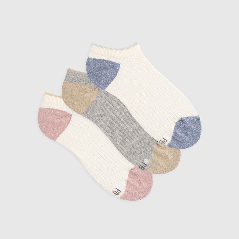 PUNTO BLANCO - Medias deportivas Mujer corta Pack de 3 Punto Blanco