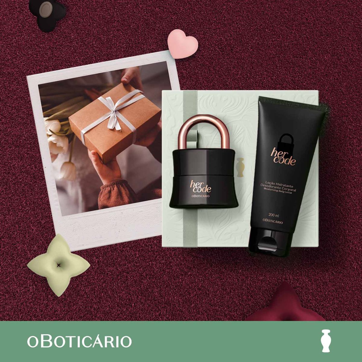  - Perfume Mujer Hercode O Boticario Amor 25 50 Ml Eau De Parfum 