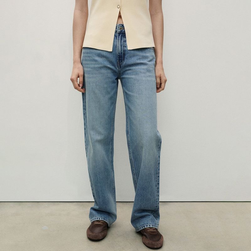 MANGO - Jean Recto Mujer Tiro medio MANGO