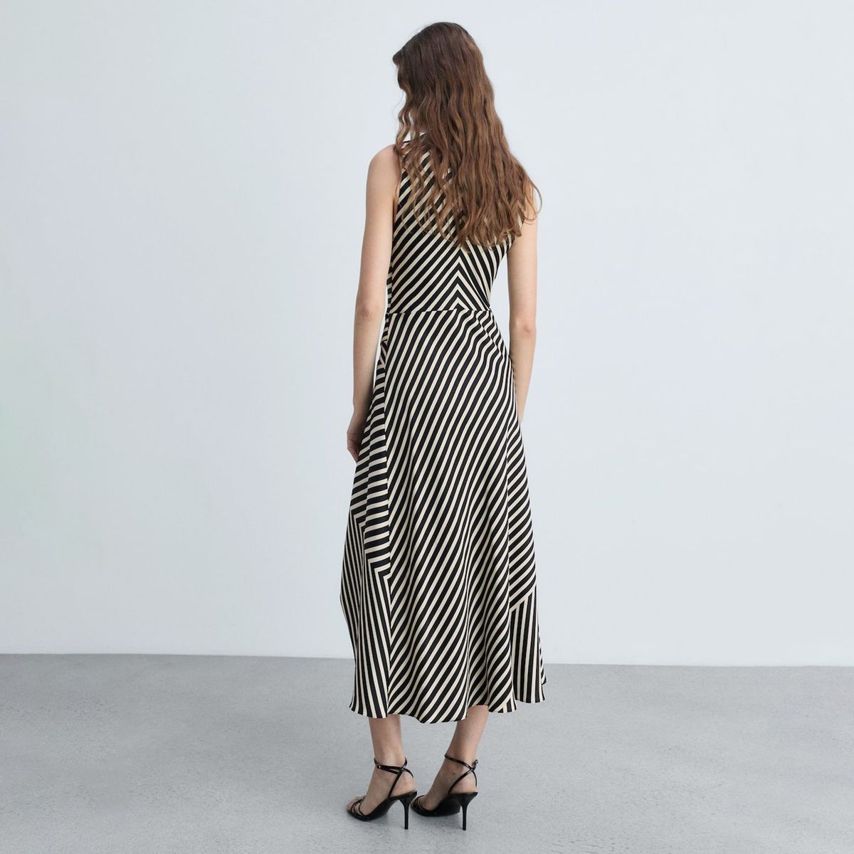 MANGO - Vestido Mujer Medio de Rayas Mango 