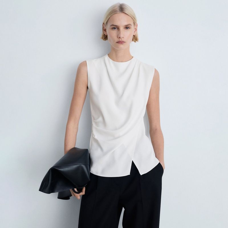 MANGO - Blusa Mujer Sin mangas Mango 