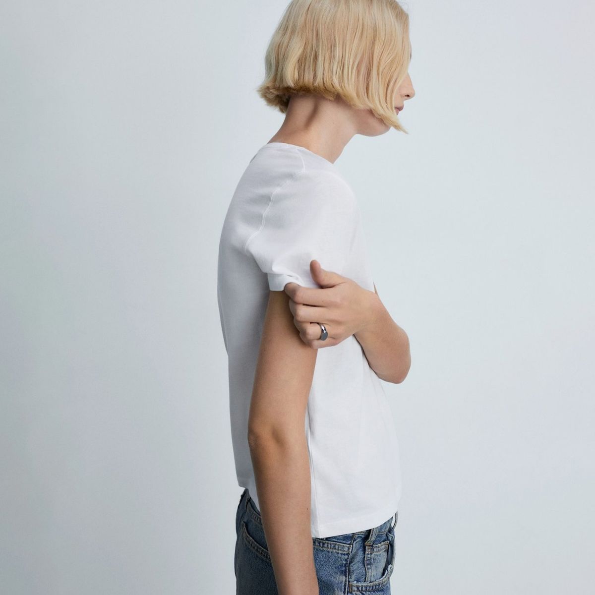 MANGO - Camiseta Mujer Manga corta de Algodón MANGO