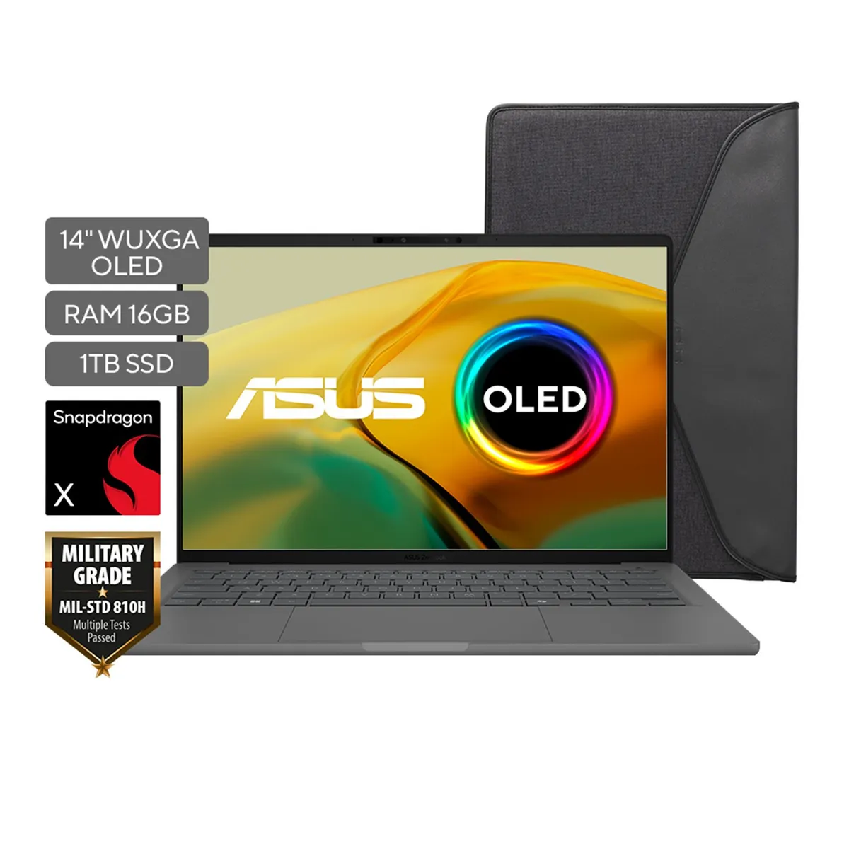 ASUS - Portátil ASUS Zenbook A14 | Snapdragon X  X1 26 100 | 16GB de RAM | 1TB SSD de almacenamiento | Windows 11 |14 Pulgadas | UX3407QA-QD232W |  Computador portátil