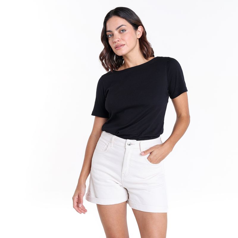 UNIVERSITY CLUB - Short Mujer Tiro medio de Algodón University Club