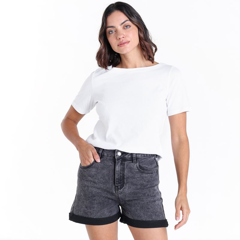 UNIVERSITY CLUB - Short Mujer Tiro medio de Algodón University Club