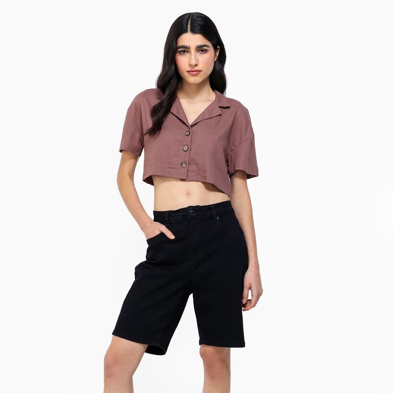 DENIMLAB - Camisa Mujer Manga corta de Algodón Denimlab